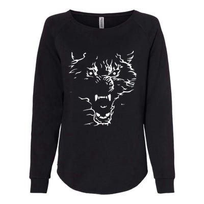 Flaming Wolf Womens California Wash Sweatshirt