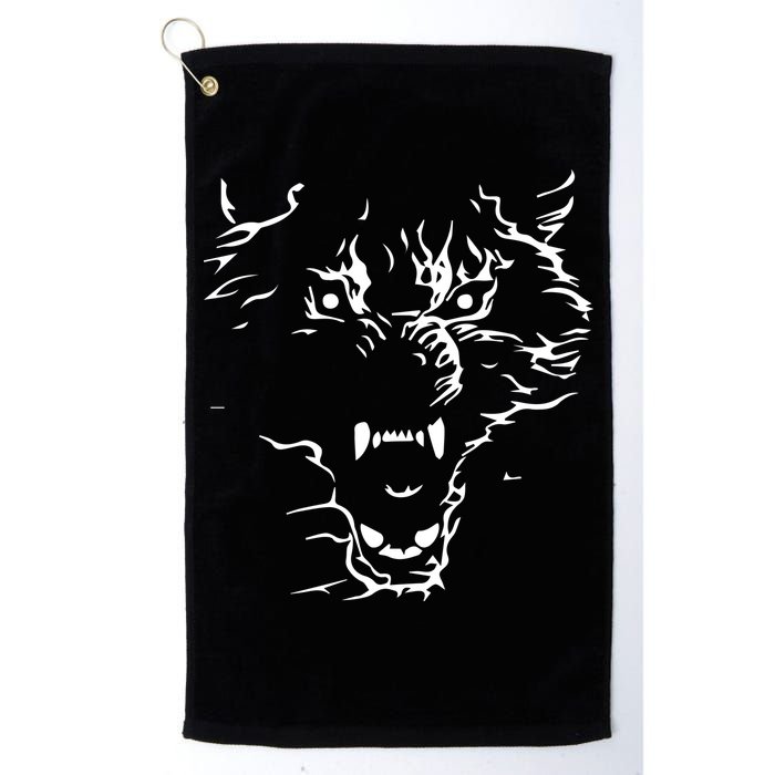 Flaming Wolf Golf Towel