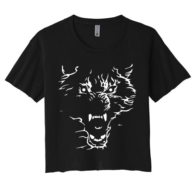 Flaming Wolf Crop Top