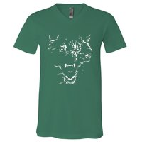 Flaming Wolf V-Neck T-Shirt