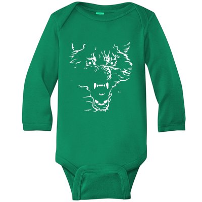 Flaming Wolf Baby Long Sleeve Bodysuit