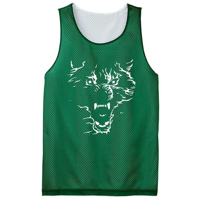 Flaming Wolf Mesh Reversible Basketball Jersey Tank