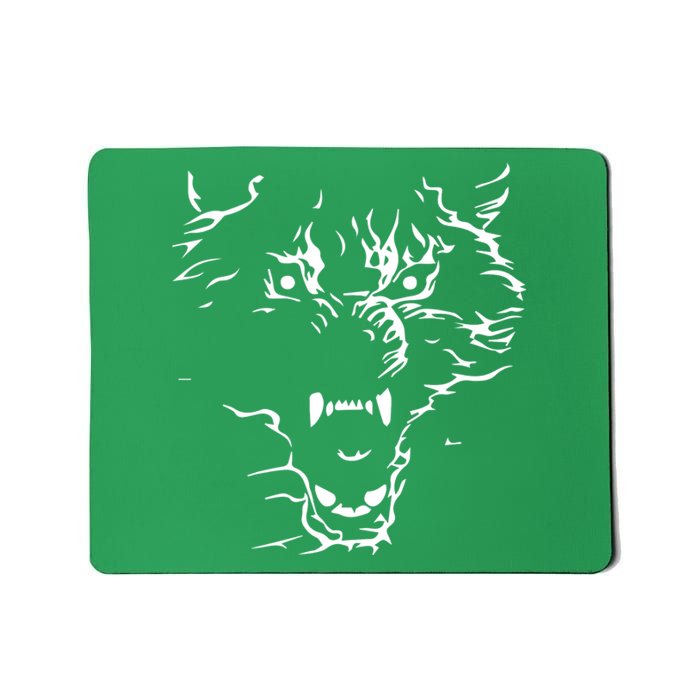 Flaming Wolf Mousepad