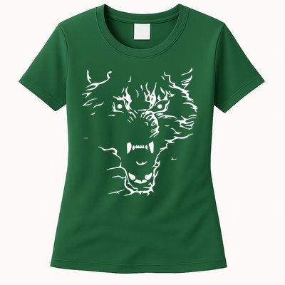 Flaming Wolf Womens T-Shirt