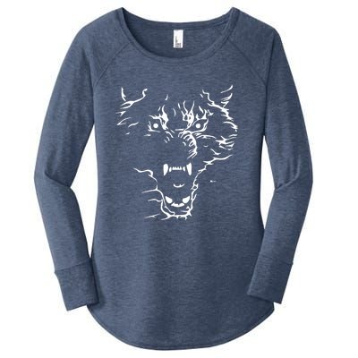 Flaming Wolf Women's Perfect Tri Tunic Long Sleeve Shirt