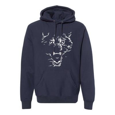 Flaming Wolf Premium Hoodie