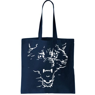 Flaming Wolf Tote Bag