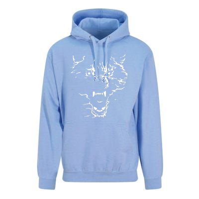 Flaming Wolf Unisex Surf Hoodie