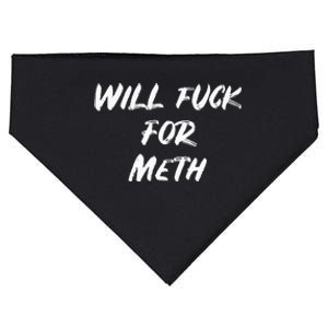 Funny Will Fuck For Meth Drug USA-Made Doggie Bandana