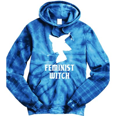 Feminist Witch Funny Spooky Vibes Goth Halloween Costume Great Gift Tie Dye Hoodie