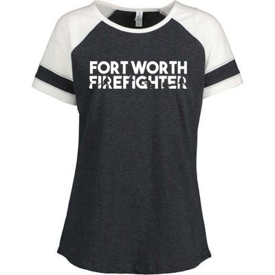 Fort Worth Firefighter Gift Firefighter Dad Gift Funny Gift Enza Ladies Jersey Colorblock Tee