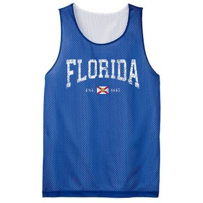 Florida Women Florida State Flag Distressed Mesh Reversible Basketball Jersey Tank