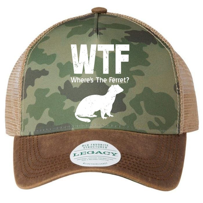 Ferret Wtf Funny Where’s The Ferret Legacy Tie Dye Trucker Hat