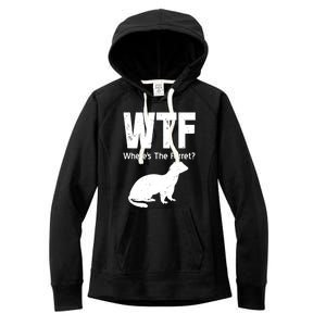 Ferret Wtf Funny Where’s The Ferret Women's Fleece Hoodie