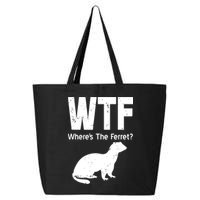Ferret Wtf Funny Where’s The Ferret 25L Jumbo Tote