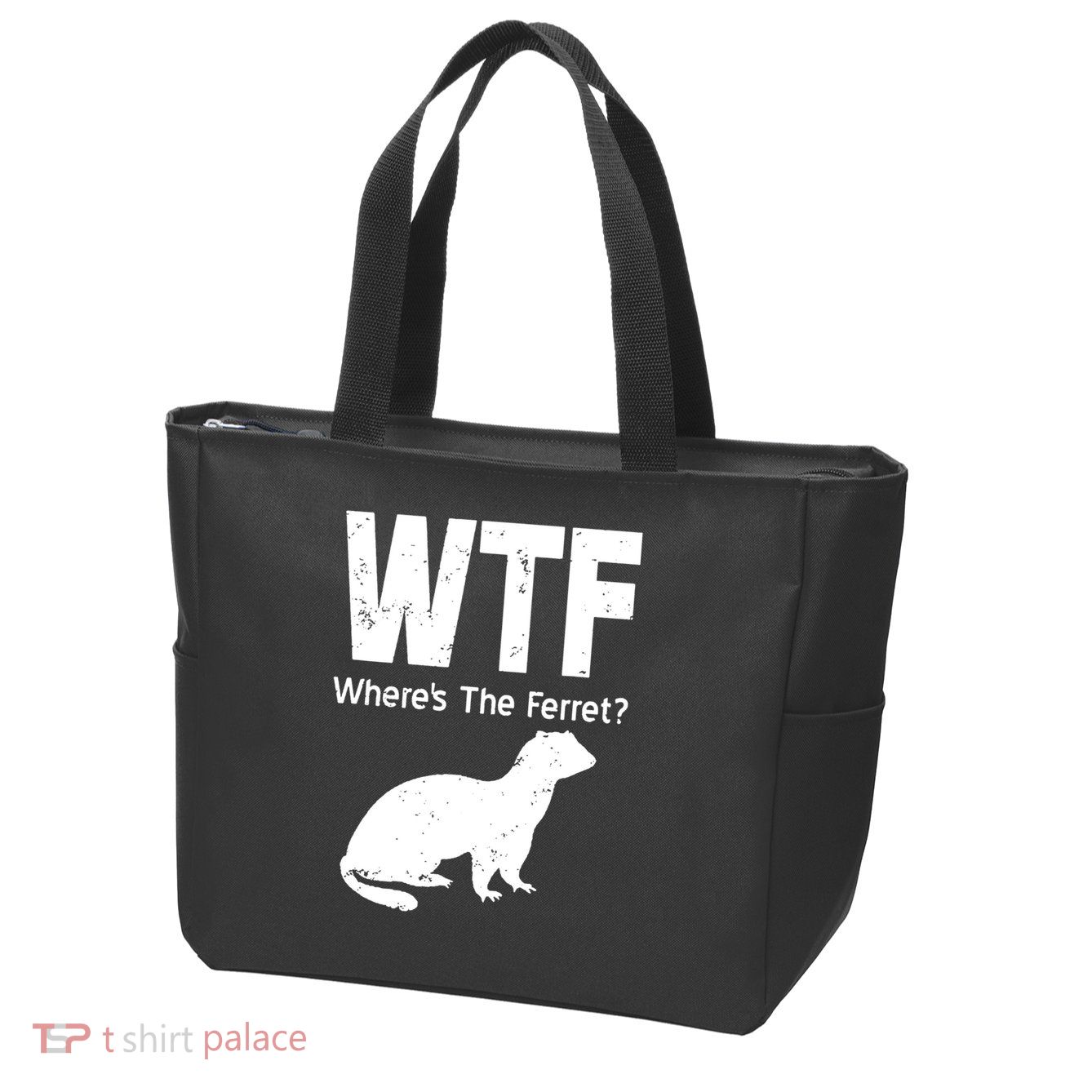 Ferret Wtf Funny Where’s The Ferret Zip Tote Bag