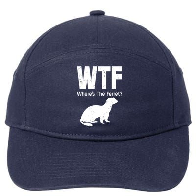 Ferret Wtf Funny Where’s The Ferret 7-Panel Snapback Hat