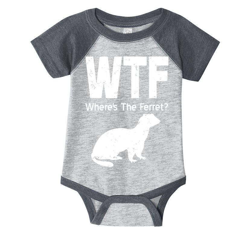 Ferret Wtf Funny Where’s The Ferret Infant Baby Jersey Bodysuit