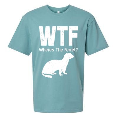 Ferret Wtf Funny Where’s The Ferret Sueded Cloud Jersey T-Shirt