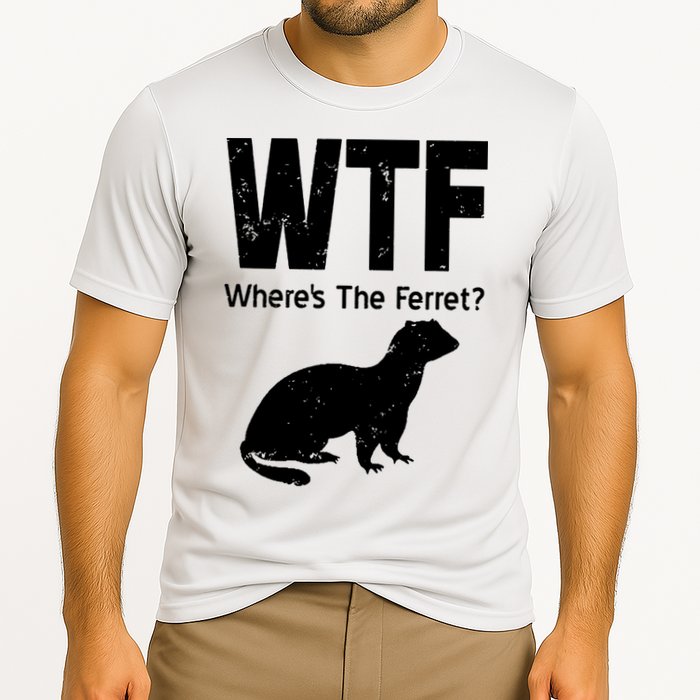 Ferret Wtf Funny Where’s The Ferret Performance Shirt