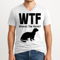 Ferret Wtf Funny Where’s The Ferret V-Neck T-Shirt