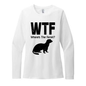 Ferret Wtf Funny Where’s The Ferret Womens CVC Long Sleeve Shirt