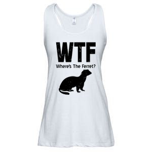 Ferret Wtf Funny Where’s The Ferret Ladies Essential Flowy Tank