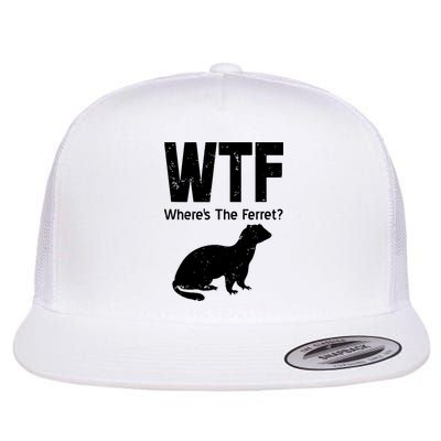 Ferret Wtf Funny Where’s The Ferret Flatbill Hat