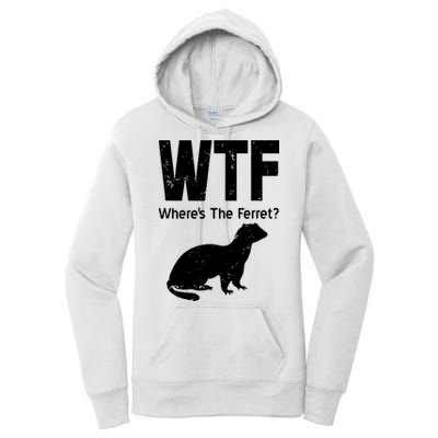 Ferret Wtf Funny Where’s The Ferret Women's Pullover Hoodie
