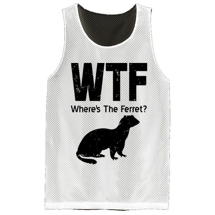 Ferret Wtf Funny Where’s The Ferret Mesh Reversible Basketball Jersey Tank