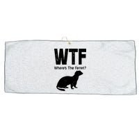 Ferret Wtf Funny Where’s The Ferret Large Microfiber Waffle Golf Towel