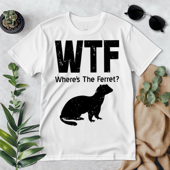 Ferret Wtf Funny Where’s The Ferret Premium T-Shirt