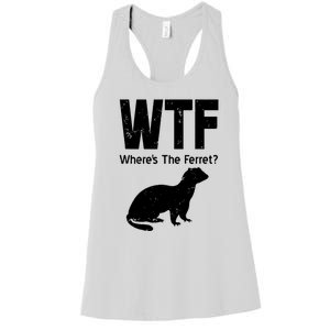 Ferret Wtf Funny Where’s The Ferret Women's Racerback Tank