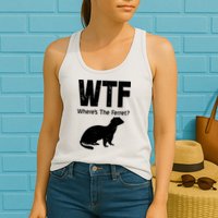 Ferret Wtf Funny Where’s The Ferret Womens Tank Top