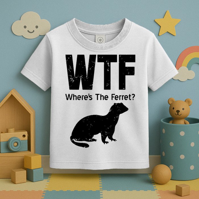 Ferret Wtf Funny Where’s The Ferret Toddler T-Shirt