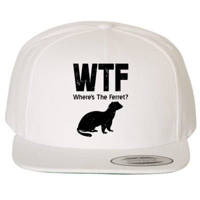 Ferret Wtf Funny Where’s The Ferret Wool Snapback Cap