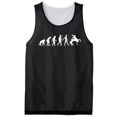 Funny Wrestling For Judo Wrestler Human Evolution Mesh Reversible Basketball Jersey Tank