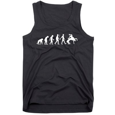 Funny Wrestling For Judo Wrestler Human Evolution Tank Top