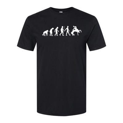 Funny Wrestling For Judo Wrestler Human Evolution Softstyle® CVC T-Shirt