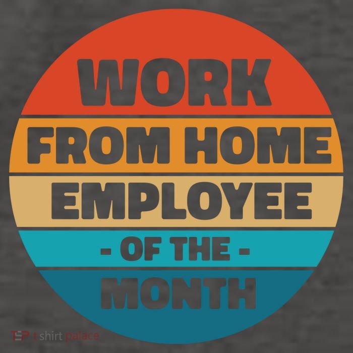 Funny Work From Home Employee Of The Month Retro Vector Backpack