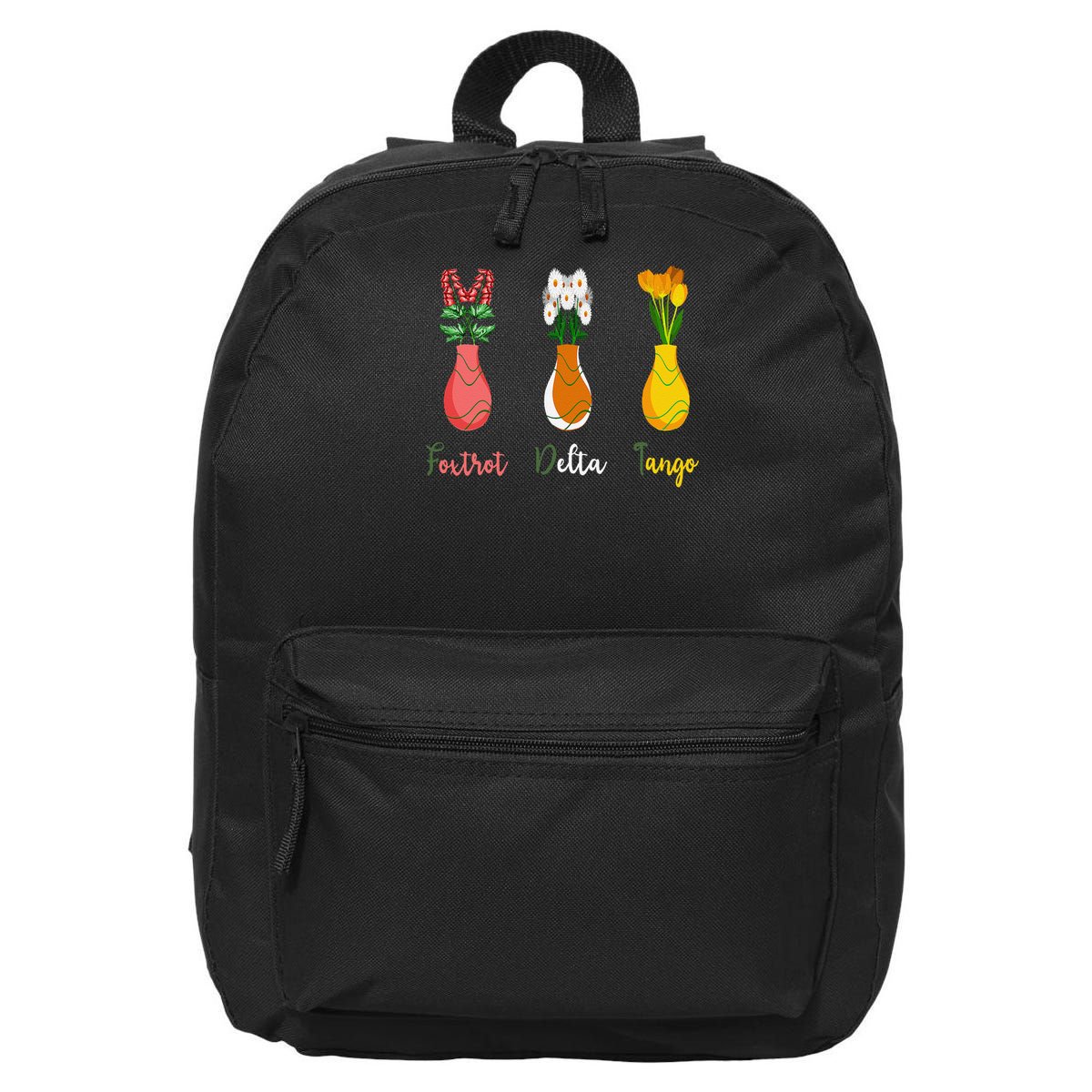 Floral Wildflowers Foxtrots Deltas Tangos Funny Florist 16 in Basic Backpack
