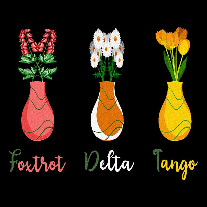 Floral Wildflowers Foxtrots Deltas Tangos Funny Florist Kids T-Shirt