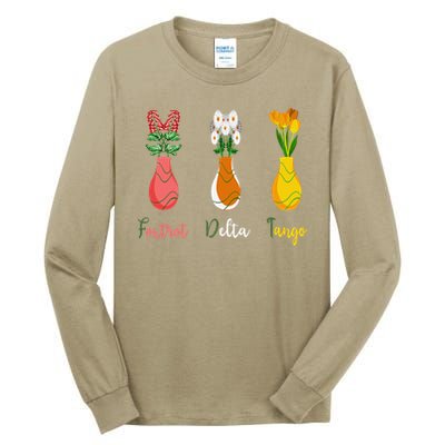 Floral Wildflowers Foxtrots Deltas Tangos Funny Florist Tall Long Sleeve T-Shirt