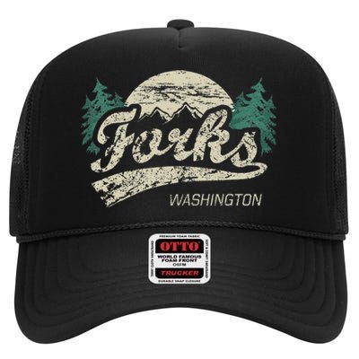 Forks Washington High Crown Mesh Back Trucker Hat