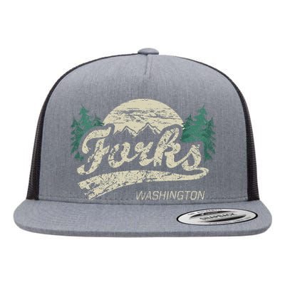 Forks Washington Flat Bill Trucker Hat