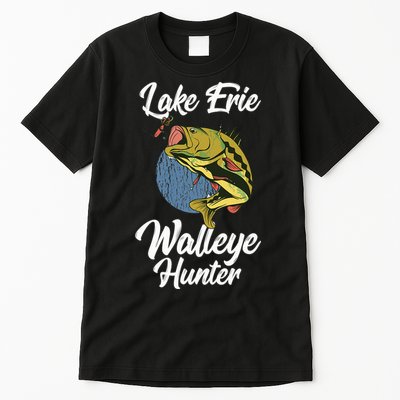 Funny Walleye Fishing Lake Erie Walleye Hunter Tall T-Shirt
