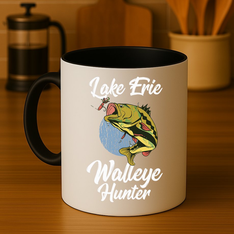 Funny Walleye Fishing Lake Erie Walleye Hunter Mug