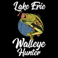 Funny Walleye Fishing Lake Erie Walleye Hunter Drawstring Bag