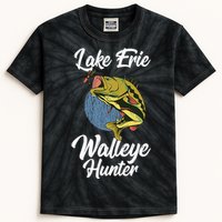 Funny Walleye Fishing Lake Erie Walleye Hunter Kids Tie-Dye T-Shirt