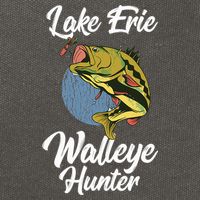 Funny Walleye Fishing Lake Erie Walleye Hunter Cotton Canvas Backpack
